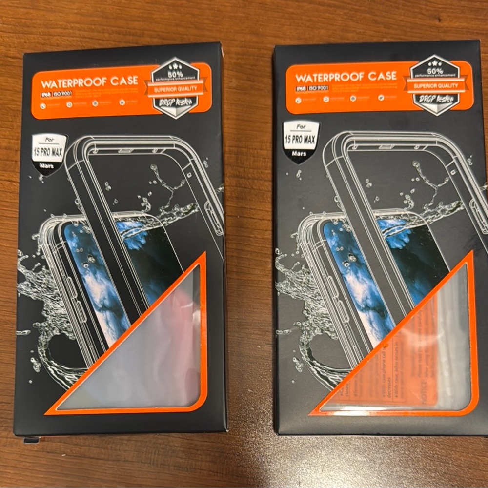 Waterproof Case for iPhone 15 Pro Max - Black